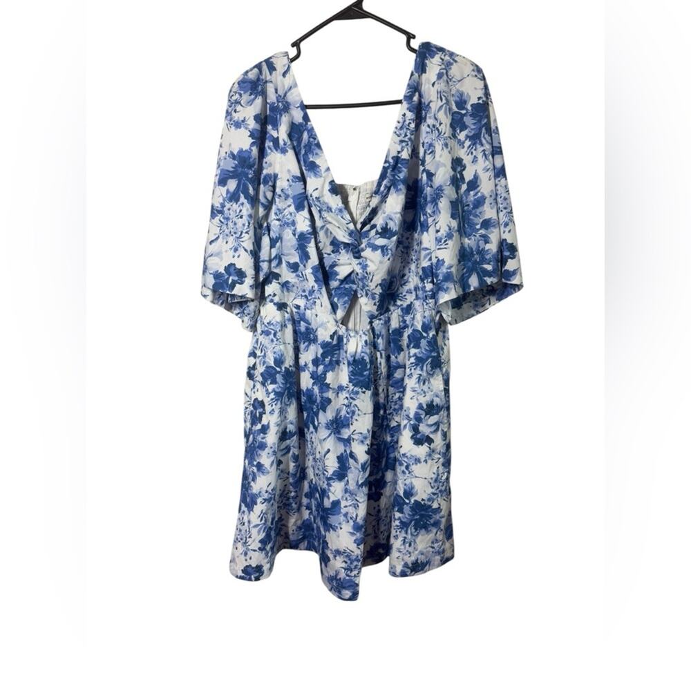 Abercrombie & Fitch Cinch Front Poplin Mini Dress Sz XL - Picture 3 of 8